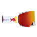 Lyžiarske okuliare RED BULL SPECT JAM-04, white,brown with red mirror, CAT3 + SPARE LENS