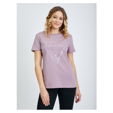 Light Purple Women's T-Shirt Guess Adele - Women