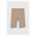 Detské krátke nohavice Calvin Klein Jeans béžová farba, jednofarebné