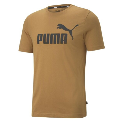 Puma ESS LOGO TEE YEL Pánske tričko, hnedá, veľkosť