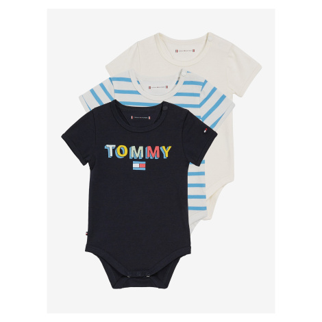 Tommy Hilfiger Set of three boys' bodysuits in black, white and striped Tommy Hilf - Boys