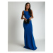 Cornflower blue mermaid maxi dress