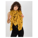 Women's scarf with print - yellow