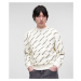 Mikina Karl Lagerfeld Aop Future Logo Sweatshirt Futuristic/White