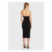 Remain Koktejlové šaty Unaris RM1519 Čierna Slim Fit