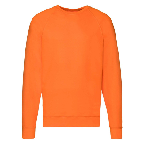 Orange Men's Sweatshirt Lightweight Raglan Sweat Fruit of the Loom