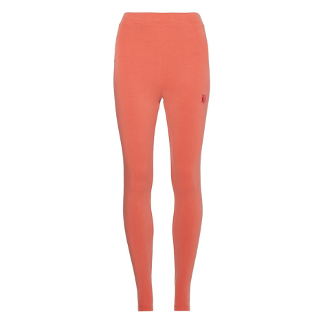 Tommy Hilfiger Legíny - SKINNY SUEDED MODAL LEGGING oranžové