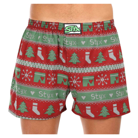 Men's boxer shorts Styx art classic oversized rubber Christmas knitted