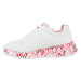 Dievčenská rekreačná obuv SKECHERS Uno Lite Lovely Luv white red