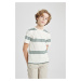 DEFACTO Boys' Crew Neck Striped Short Sleeve T-Shirt