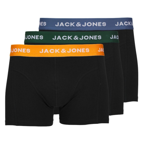 JACK & JONES Boxerky 'Gab'  modrosivá / smaragdová / oranžová / čierna