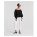 Blúzka Karl Lagerfeld Off Shoulder Embroidery Top Black