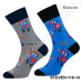 STEVEN Pánske ponožky Steven-118P-014 XO015-modrá