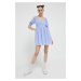 Šaty Abercrombie & Fitch fialová farba, mini, rovný strih