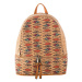 Light brown women's backpack with print