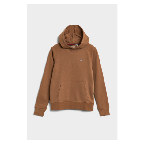 MIKINA GANT SHIELD HOODIE COCOA BROWN