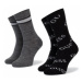 Guess Súprava 2 párov vysokých pánskych ponožiek U94G23 ZZ045 r.OS Čierna