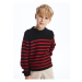 LC Waikiki Crew Neck Striped Long Sleeve Boy's Knitwear Sweater