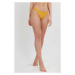 Dámske plavky spodný diel s vykrojením do V FUNDANGO Madison High Cut Bottoms-235-dirt yellow