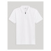 Biele pánske basic polo tričko Celio Gebenoit