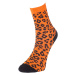 Trendyol Orange Leopard Pattern Knitted Crewneck Socks
