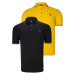 DOUBLE SET T8586 DEWBERRY MEN'S T-SHIRT-BLACK-YELLOW