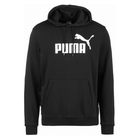 PUMA Športová mikina 'Essentials'  čierna / biela