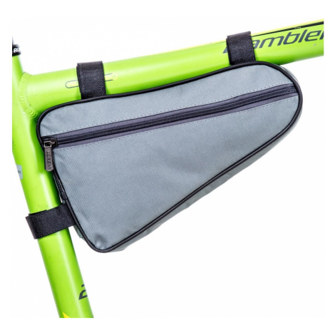 Gray fabric bicycle pouch