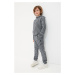 Trendyol Navy Blue Quilted Boy Knitted Sweatpants
