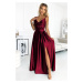 Vínové elegantné maxi šaty CHIARA 299-13 bordo