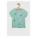 Detské bavlnené tričko zippy 2-pak zelená farba