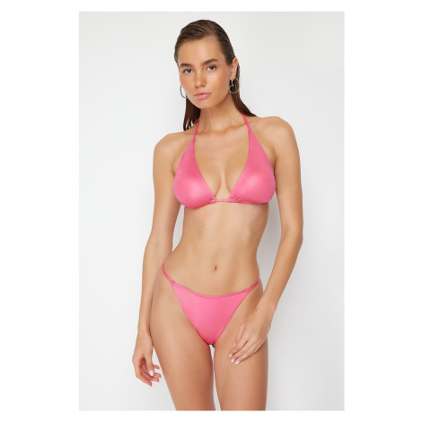 Trendyol Fuchsia Trojuholníkový Bikiny Vrch