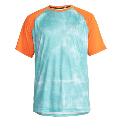 Spyder Funkčné tričko  modrá / oranžová / biela
