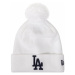 Dámska čapica New Era MLB WMNS Bobble Knit LA Dodgers White