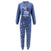 Disney Stitch Teplé dámske fleecové pyžamo - tmavomodré