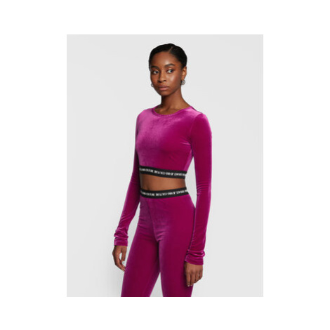 Versace Jeans Couture Blúzka 73HAH218 Fialová Slim Fit