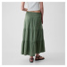 GAP Pull On Gauze Maxi Skirt Laurel Wreath Green 17-6