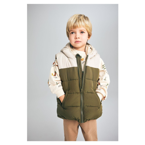 DEFACTO Baby Boy Water Repellent Hooded Fleece Lined Puffer Vest