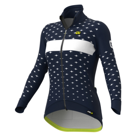 ALÉ Cyklistická zateplená bunda - PR-R STARS - modrá/biela