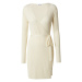 EDITED Pletené šaty 'Bryanna'  prírodná biela