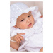 Detská čiapka Jamiks SCARLETT biela farba biela, z tenkej pleteniny, bavlnená
