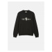 Mikina Trussardi Sweatshirt Logo Print Cotton Brushed Fleece Čierna