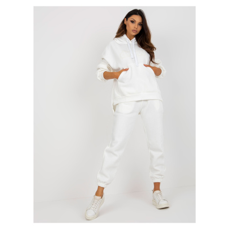 Women's tracksuit with inscription - white
