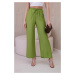 Wide viscose trousers olive