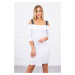 Dress with wide shoulder straps white