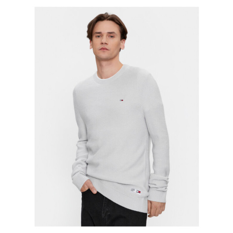 Tommy Jeans Sveter DM0DM15060 Sivá Regular Fit Tommy Hilfiger