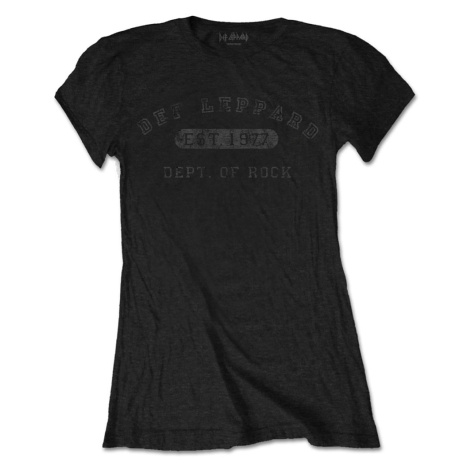 Def Leppard tričko Collegiate Logo Čierna