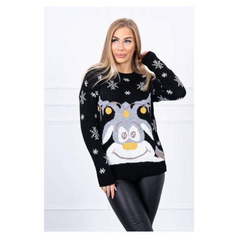 Christmas sweater with black reindeer