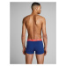 JACK & JONES Boxerky 'Lee'  modrá / tmavočervená / čierna / biela