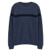 Trendyol Indigo Slim Crew Neck Striped Knitwear Sweater